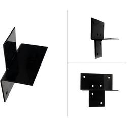 Wovar Pergola Verlenging Zwart Gecoat voor 9 x 9 cm palen met Bevestigingsmateriaal | Per Stuk